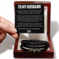 To My Husband | I love you forever & always | Leather Bracelet