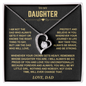 To My Daughter | Not Dad Who Always Gets It Right | love and Protect | Alluring Necklace