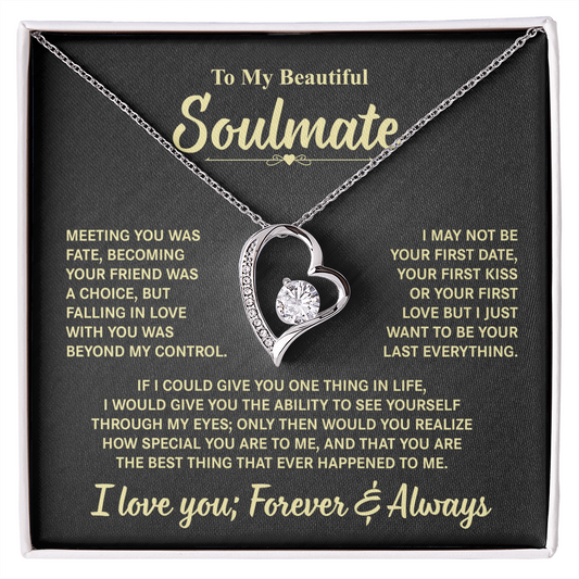 To My Beautiful Soulmate | Forever Love Necklace