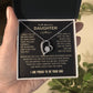 To My Beautiful Daughter | Proud to Be Your Dad | Blk Gld | Forever Love Necklace