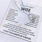 To My Beautiful Wife | Meeting You was Fate | White | Love Knot Necklace
