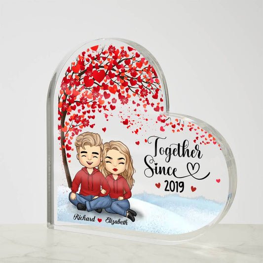 Acrylic Heart Plaque | Together Since